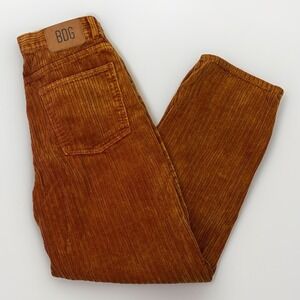 BDG UO High & Wide Corduroy Pants Baggy Wide Wale Amber Orange *Soft!* Size 30